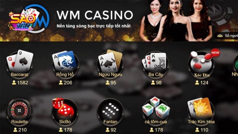 Casino WM là nhà cung cấp game casino trực tuyến hàng đầu trên thị trường